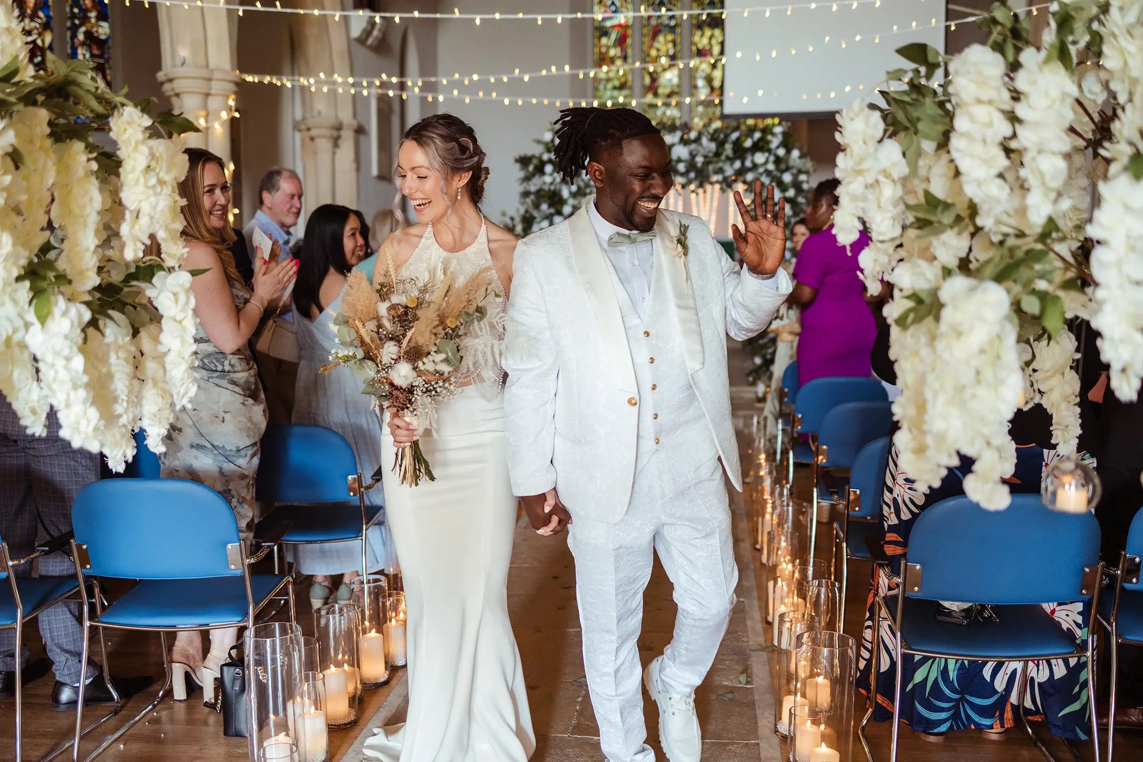 bride and groom exit after the ceremony | VasPhotography