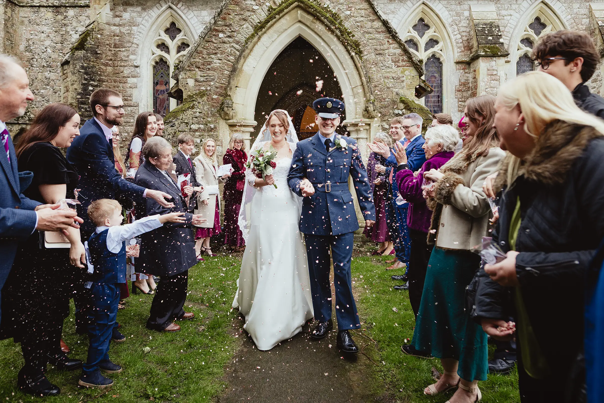 Wedding photographer in Winchester capturing candid moment