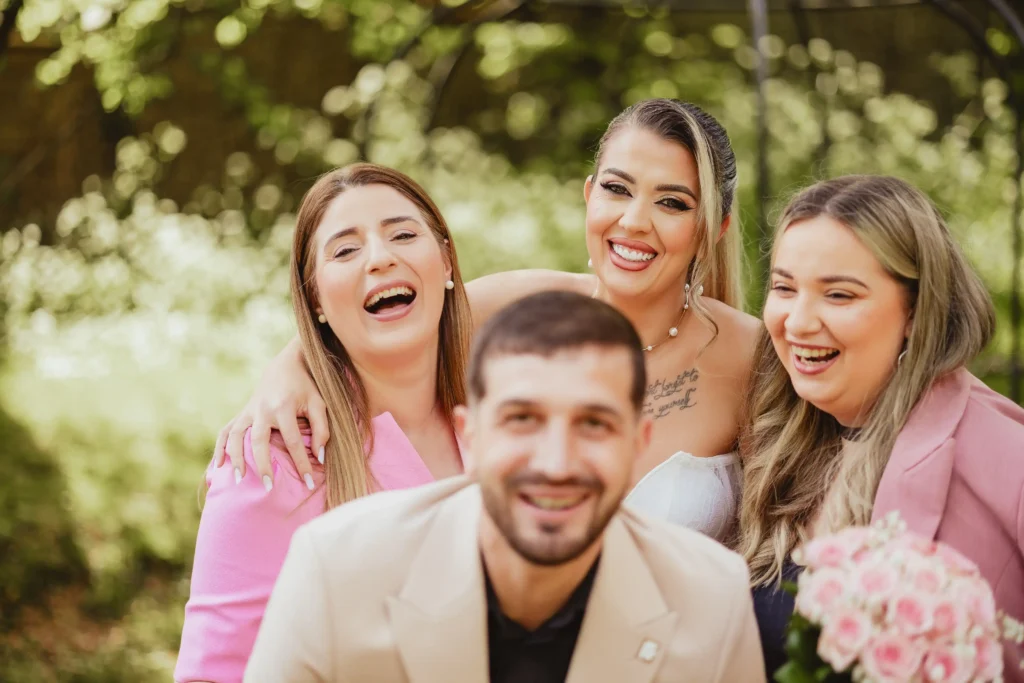 Candid wedding photography outside Guildford Registry Office, elegant intimate wedding Surrey