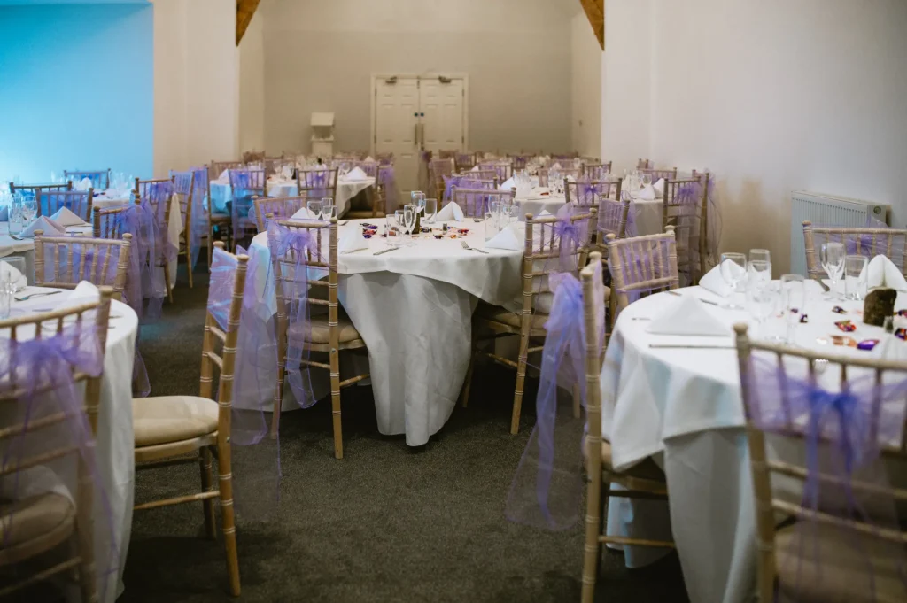 venue decorations at The Angel Hotel, Alton, Hampshire — candid wedding photography by VasPhotography