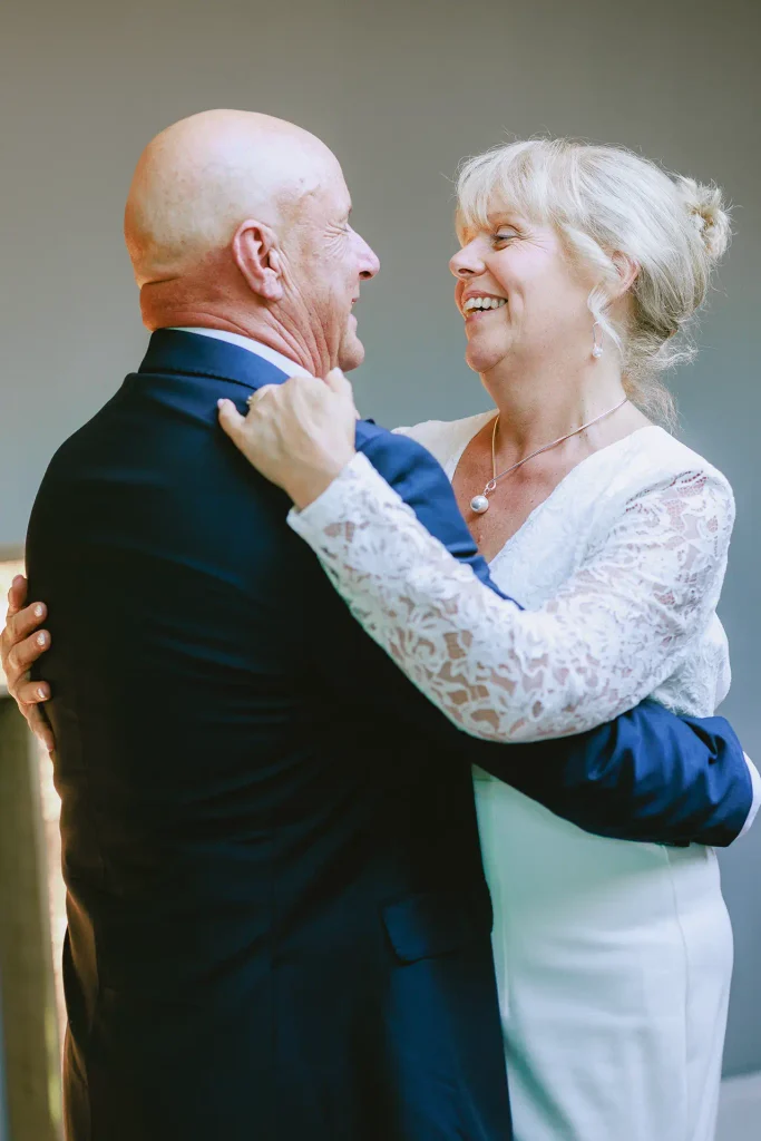 Sarah & Martin's first dance under light-up letters at The Angel Hotel, Alton — wedding photography by VasPhotography